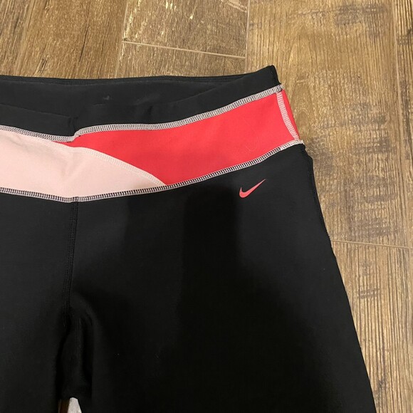 Y2K Nike wide leg flare crop black size M - Picture 2 of 6